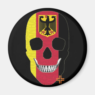 Íman HANDSKULL Alemanha redondo ímãB2