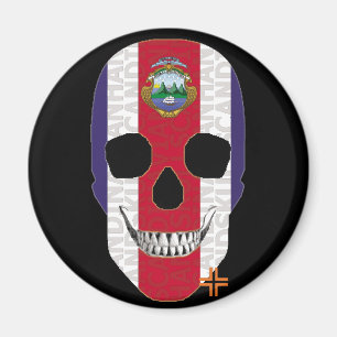 Íman HANDSKULL Costa Rica em torno do    ímãB2