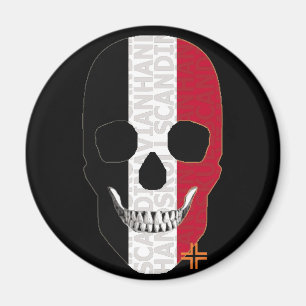 Íman HANDSKULL Egito redondo    ímãB2