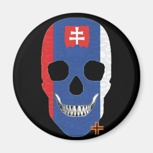 Íman HANDSKULL Eslováquia ( ímã redondo B2)
