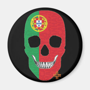 Íman HANDSKULL Portugal redondo    ímãB2