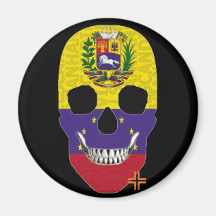 Íman HANDSKULL Venezuela redondo ímãB2