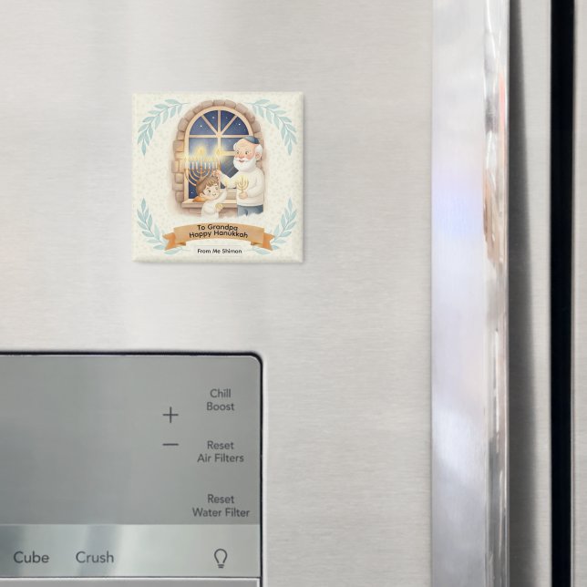 Íman Hanukkah Blessing - Grandfather and Child (In Situ (Fridge))