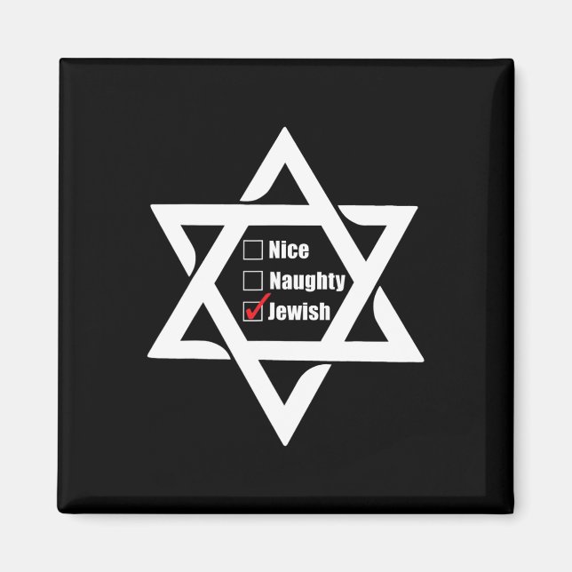 Íman Hanukkah Estrela De Natal De David Nice Naughn Jew (Frente)