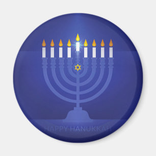 Íman hanukkah feliz azul