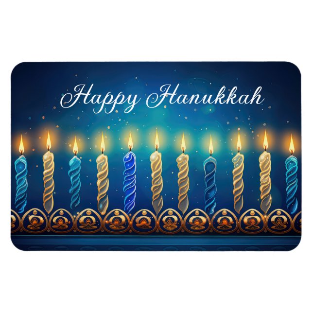 Íman Hanukkah Holiday Magnet (Horizontal)