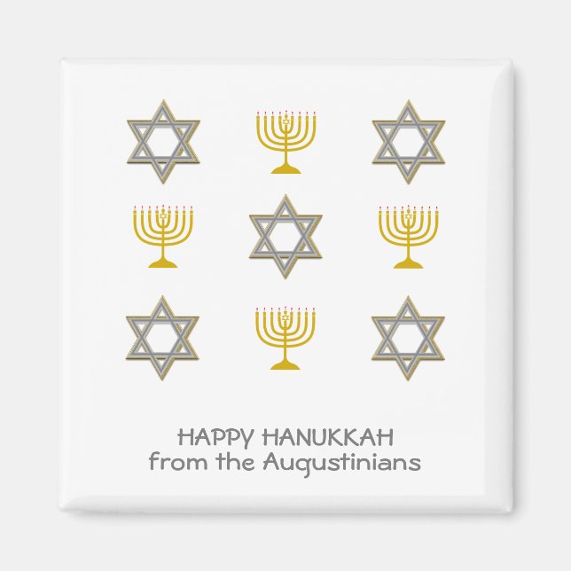 Íman Hanukkah personalizado elegante (Frente)