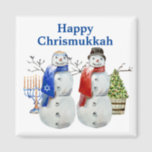 Íman Hanukkah Snowman Christmas Chrismukkah<br><div class="desc">Este design pode ser personalizado na área fornecida pela alteração da foto e/ou do texto. Ou pode ser personalizado clicando em Personalizar este Modelo e, em seguida, escolhendo o clique para personalizar mais a opção e excluir ou alterar a cor do plano de fundo, adicionar texto, alterar a cor ou...</div>