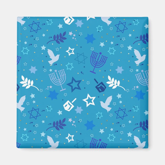 Íman Hanukkah Stars Magnet (Frente)