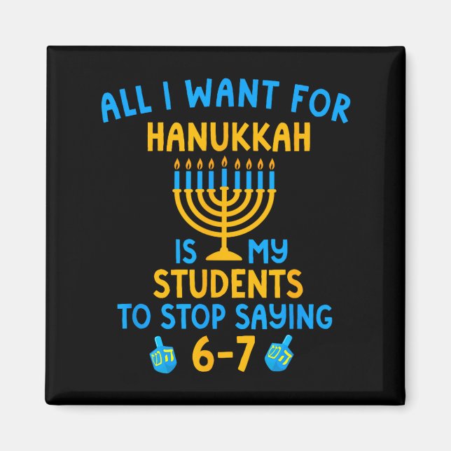 Íman Hanukkah Students Saying 6-7 67 Six Seven Hebrew S (Frente)