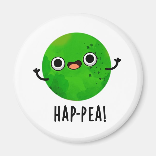 Íman Hap-pea Funny Happy Pea Pun (Frente)
