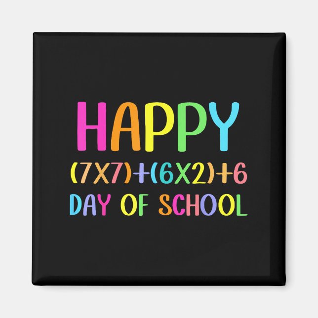 Íman Happy 67 Days Of School Math Teacher Students Six  (Frente)