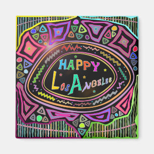 Íman Happy Art: "Happy Los Angeles" Magnet