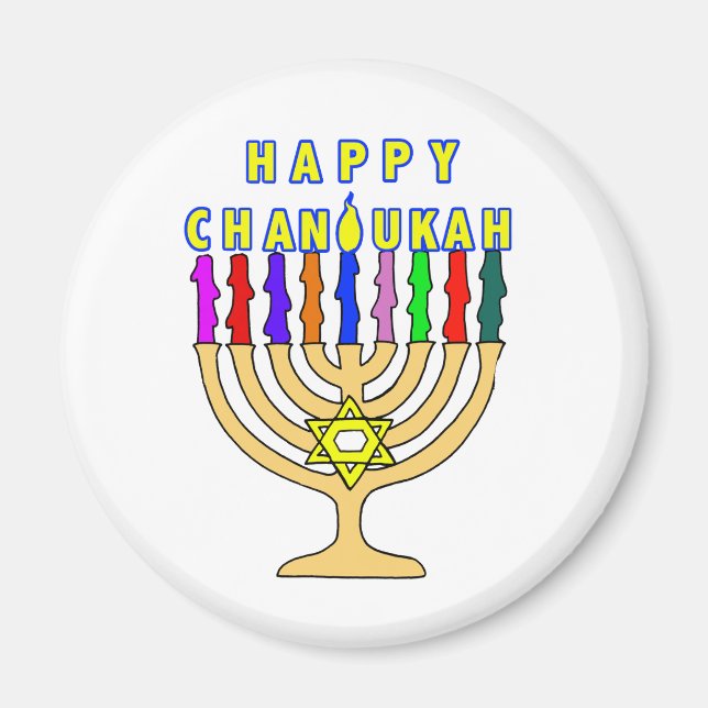 Íman Happy Chanukah Lights Magnet (Frente)