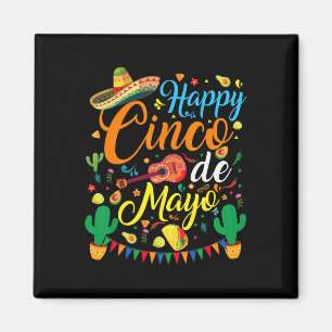 Íman Happy Cinco De Mayo Fiesta Partido Mexicano 5 De M