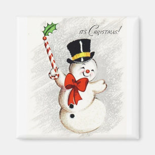 Íman Happy Dancing Snowman Vintage Magnet