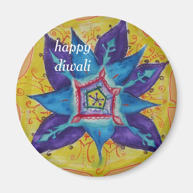 Íman Happy Diwali mandala Magnet (Frente)