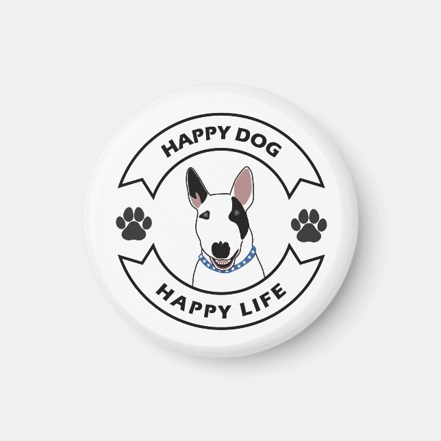 Íman Happy dog, happy life (Frente)