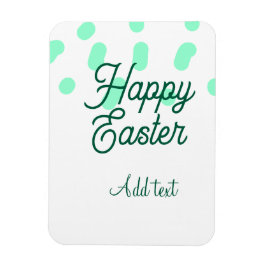 Íman Happy Easter green eggs pastel name date simple 