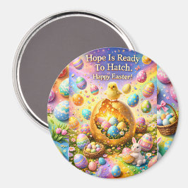 Íman Happy Easter, magical chick and bunny decorative f