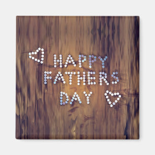 Íman Happy Father's Day Nails on Wood Graphic