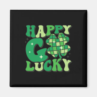 Íman Happy Go Lucky Shamrock Homens Dias de São Patríci