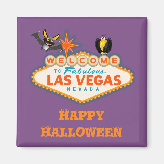 Íman Happy Halloween Las Vegas Style (Frente)