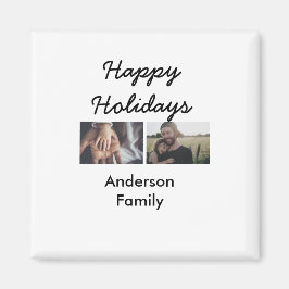Íman Happy holidays father son Christmas photo family n
