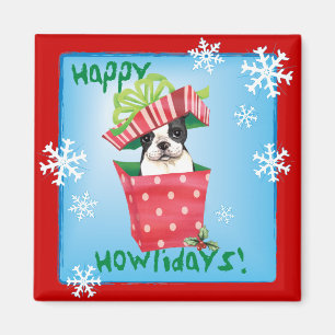 Íman Happy Howliday Boston Terrier