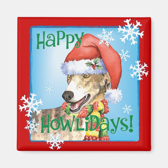 Íman Happy Howliday Greyhound (Frente)