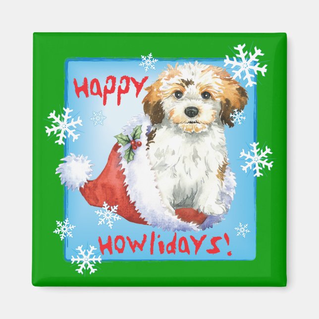 Íman Happy Howliday Havanese (Frente)