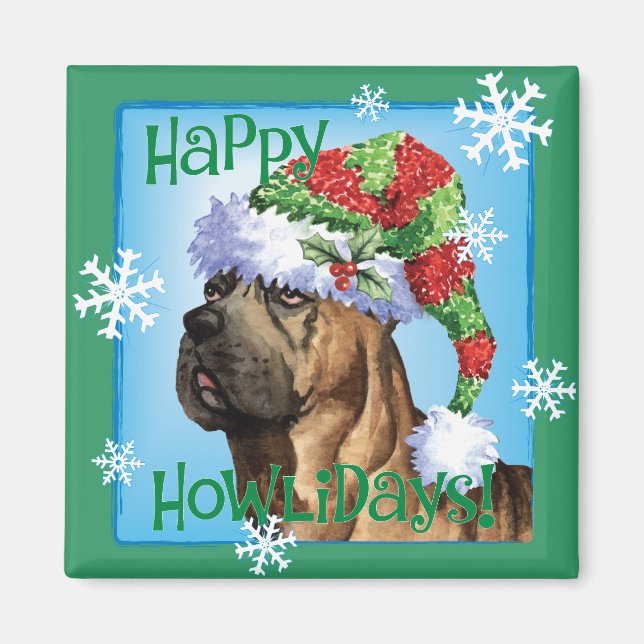 Íman Happy Howlidays Cane Corso (Frente)