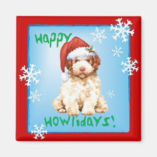 Íman Happy Howlidays Lagotto Romagnolo Magnet