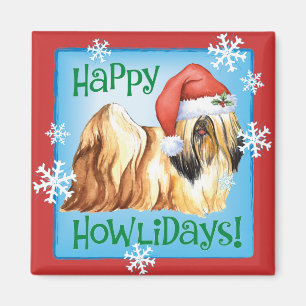 Íman Happy Howlidays Lhasa Apso