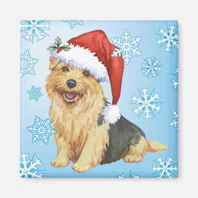 Íman Happy Howlidays Norfolk Terrier (Frente)