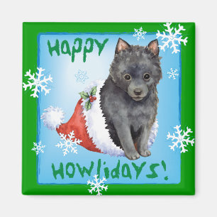 Íman Happy Howlidays Schipperke