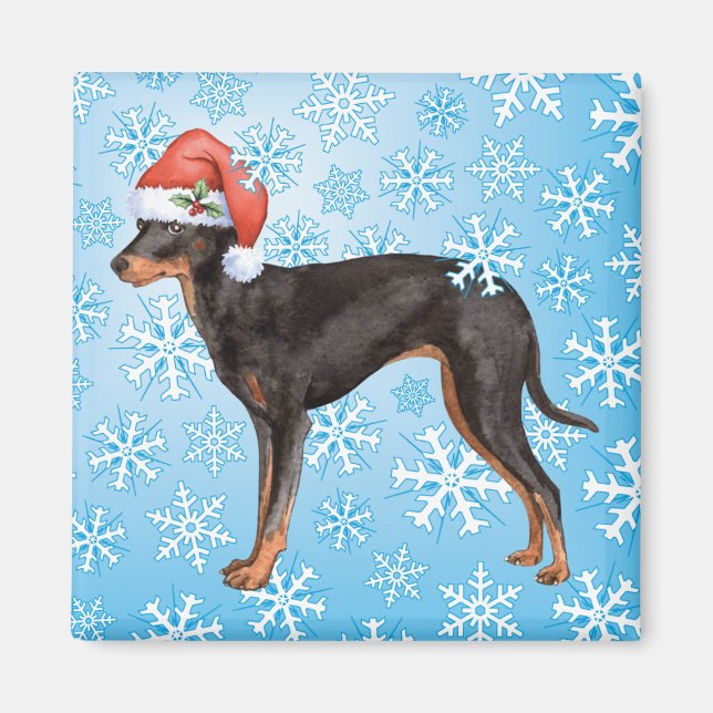Íman Happy Howlidays Toy Manchester Terrier (Frente)