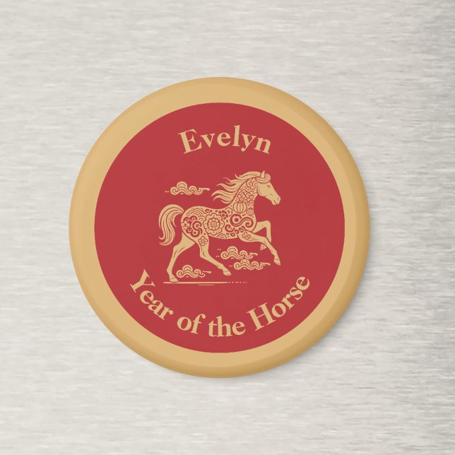 Íman Happy Lunar New Year of the Horse Lucky Clouds (Criador carregado)