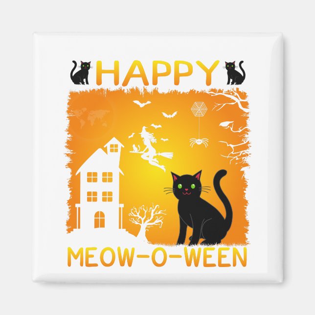 Íman Happy Meow-O-Ween (Frente)