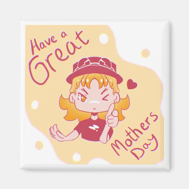 Íman Happy Mothers day. (Frente)
