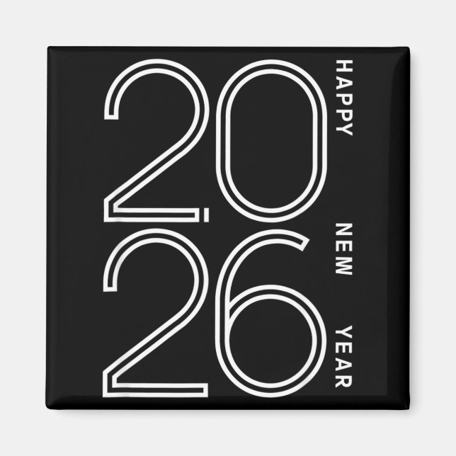 Íman Happy New Year 2026 Celebration Eve Party Men Wome (Frente)