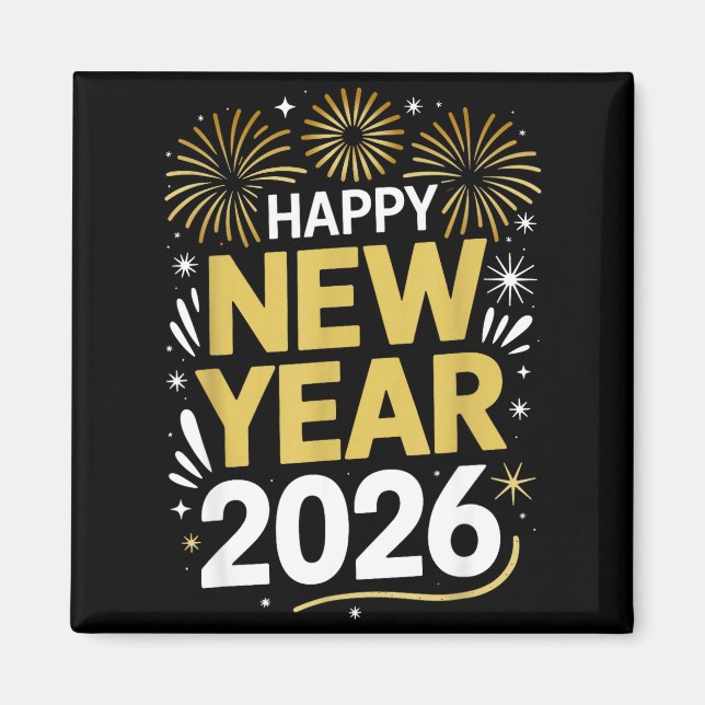 Íman Happy New Year 2026 - New Year's Eve 2026  (Frente)