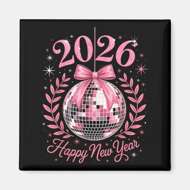 Íman Happy New Year Party 2026 Funny Balloon Family Mat (Frente)