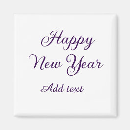 Íman Happy new year purple calligraphy simple minimal 