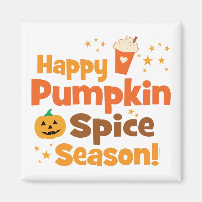 Íman Happy Pumpkin Spice Season (Frente)