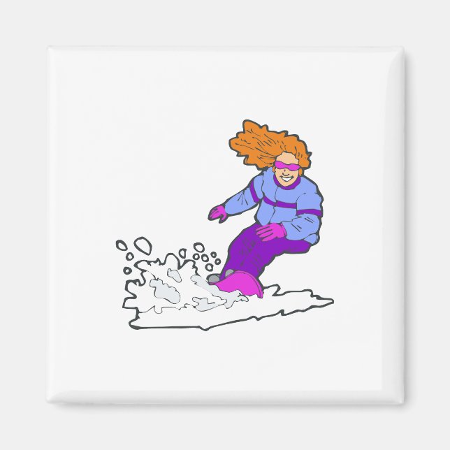 Íman Happy Snowboard Gal (Frente)