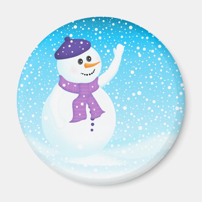 Íman Happy Snowman Magnet (Frente)