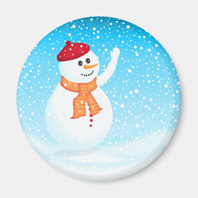 Íman Happy Snowman Magnet (Frente)