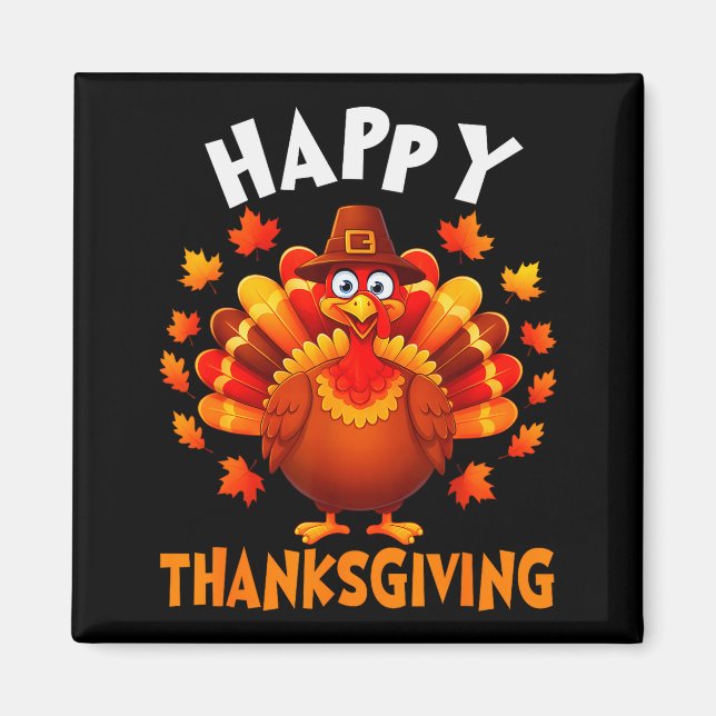 Íman Happy Thanksgiving Funny Turkey Family Dinner Than (Frente)