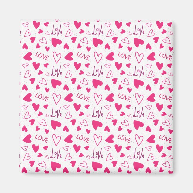 Íman Happy Valentine’s Day Lover Present with Red Heart (Frente)